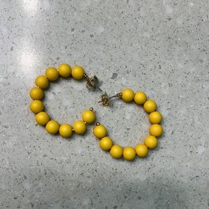 Yellow bead earrings